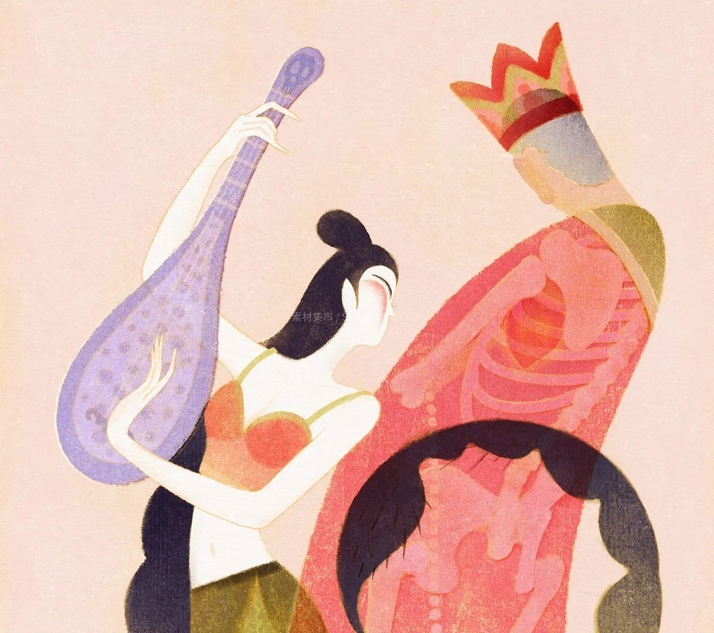 国风版画肌理笔刷 PS+Procreate